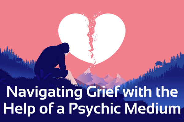 'Navigating grief' with image of heartbroken person