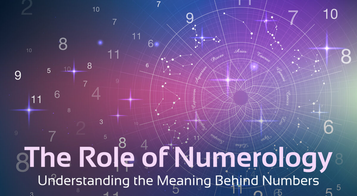 'the role of numerology' text with image with image of numbers